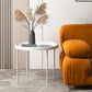 Table basse à plateau rond en acier moderne du milieu du siècle, table de cocktail à 4 pieds