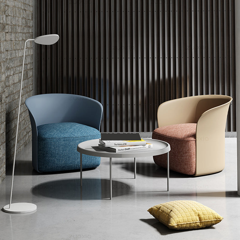 Table basse à plateau rond en acier moderne du milieu du siècle, table de cocktail à 4 pieds