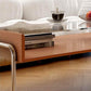 Contemporary Glass Top Coffee Table in Rectangle with 1 Shelf and 4 Legs