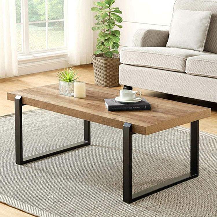 Rectangle Solid Wood Coffee Table Sled Coffee Cocktail Table Clearhalo 'Coffee & Accent Tables' 'Coffee Tables' 'coffee_tables' 'furn' 'furn_coffee_tables' 'Furniture' 'Living Room Furniture' 6376661