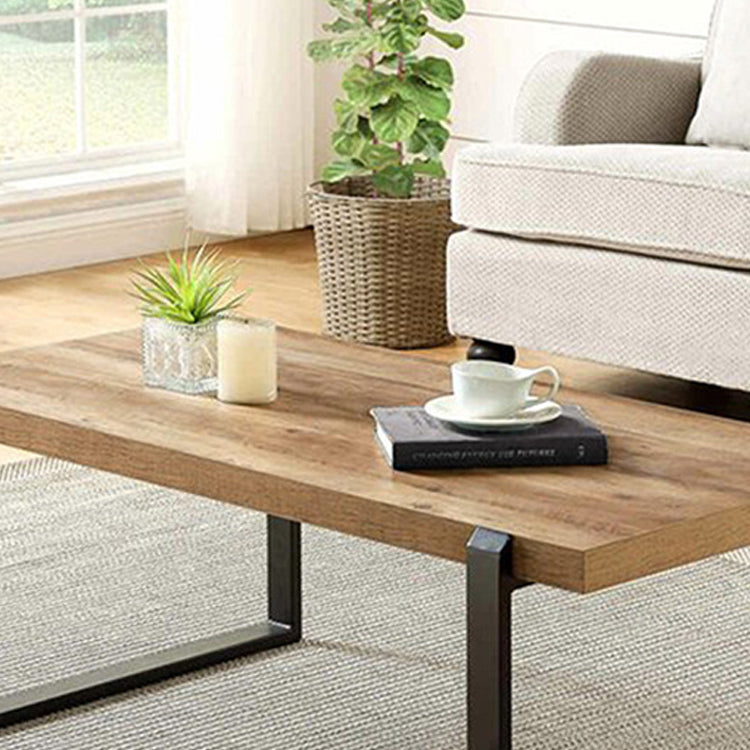 Rectangle Solid Wood Coffee Table Sled Coffee Cocktail Table Clearhalo 'Coffee & Accent Tables' 'Coffee Tables' 'coffee_tables' 'furn' 'furn_coffee_tables' 'Furniture' 'Living Room Furniture' 6376666