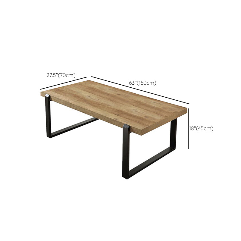 Rectangle Solid Wood Coffee Table Sled Coffee Cocktail Table Clearhalo 'Coffee & Accent Tables' 'Coffee Tables' 'coffee_tables' 'furn' 'furn_coffee_tables' 'Furniture' 'Living Room Furniture' 6376669