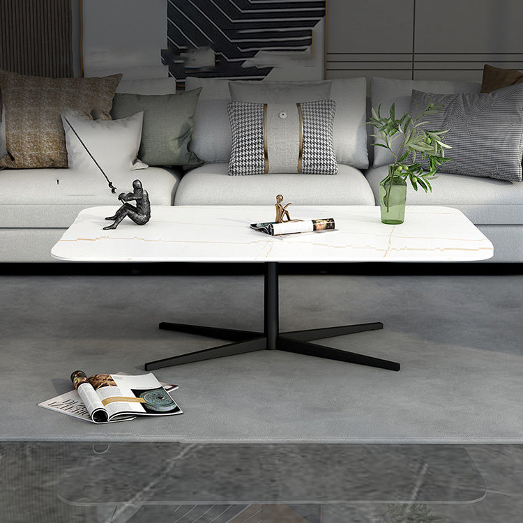 Table basse abstraite Rectangle Slate / Marble Top Cake Cocktail Table