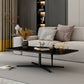 Table basse abstraite Rectangle Slate / Marble Top Cake Cocktail Table