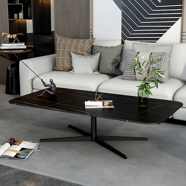 Table basse abstraite Rectangle Slate / Marble Top Cake Cocktail Table