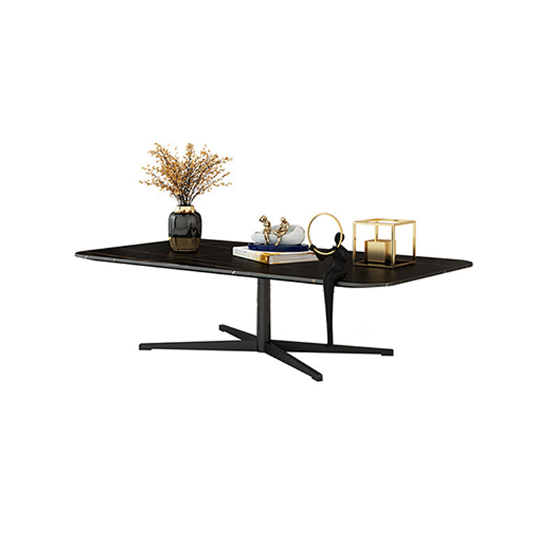 Table basse abstraite Rectangle Slate / Marble Top Cake Cocktail Table