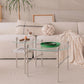 Contemporary Round Coffee Table with Glass Top and Steel Legs in Clear Clearhalo 'Coffee & Accent Tables' 'Coffee Tables' 'coffee_tables' 'furn' 'furn_coffee_tables' 'Furniture' 'Living Room Furniture' 6376716