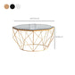 Modern Frame Coffee Table Round Glass Top Coffee Cocktail Table Clearhalo 'Coffee & Accent Tables' 'Coffee Tables' 'coffee_tables' 'furn' 'furn_coffee_tables' 'Furniture' 'Living Room Furniture' 6376747