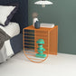 Mesa de centro rectangular Mid-Century moderna con tablero y base de hierro