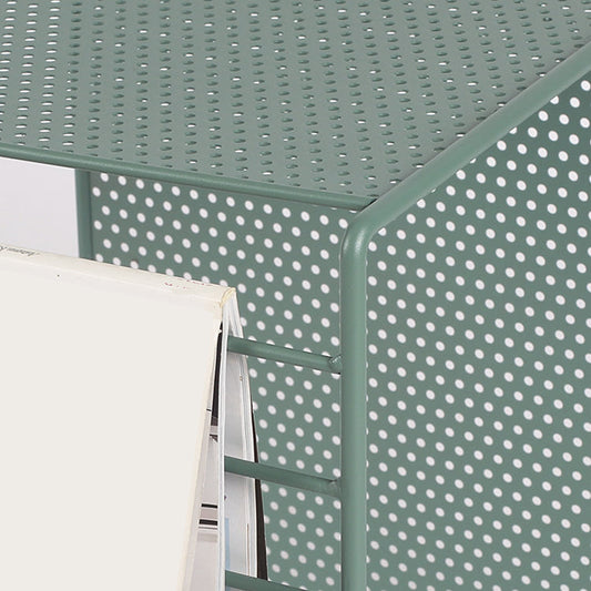 Tavolino moderno di rettangolo moderno di metà secolo con top di ferro e base