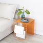 Mesa de centro rectangular Mid-Century moderna con tablero y base de hierro