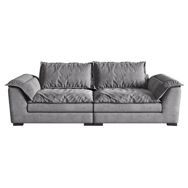 Canapé en tissu moderne avec 2 oreillers