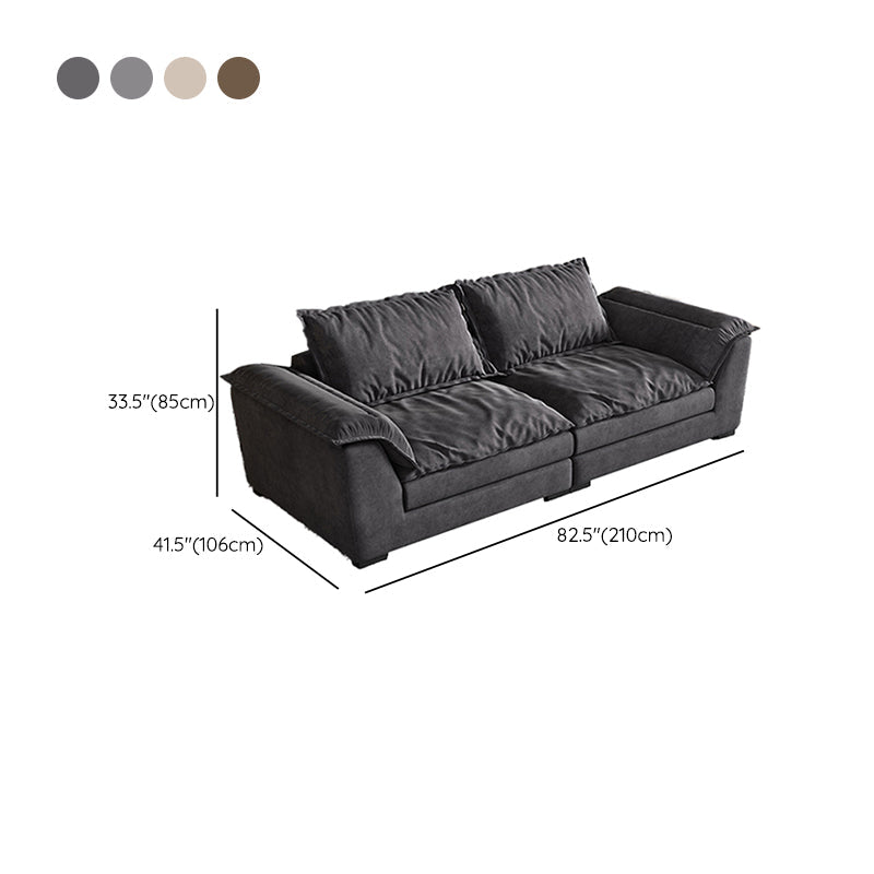 Canapé en tissu moderne avec 2 oreillers