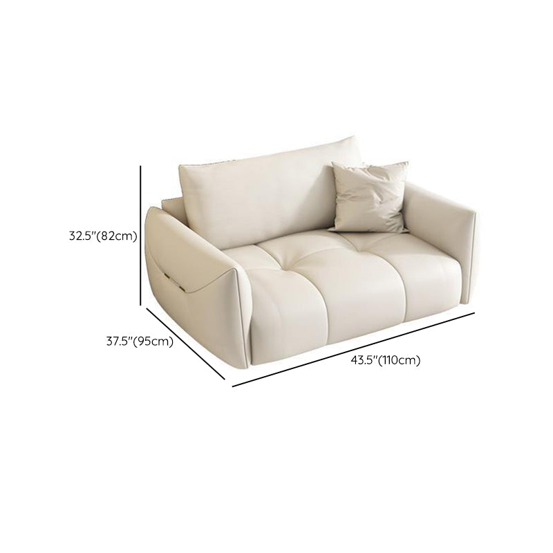 Eigentijdse faux lederen woonkamer vierkante arm kussens zitplaatsen