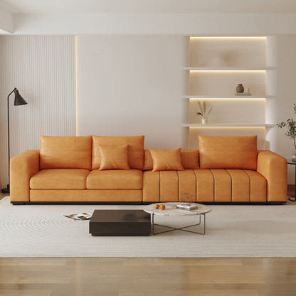 Zeitgenössische Kunstleder Wohnzimmer Square Arm Standard Sitzgelegenheiten