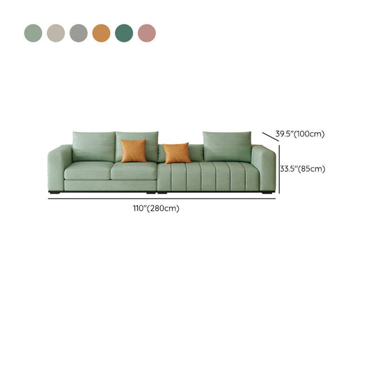 Zeitgenössische Kunstleder Wohnzimmer Square Arm Standard Sitzgelegenheiten