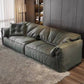 Modern Faux Leather Living Room Pillow Top Arm Sewn Pillow Back Seating 87"L x 41"W x 28"H Green Clearhalo 'furn' 'furn_sofas' 'Furniture' 'Living Room Furniture' 'Sofa' 'sofas' 6376872