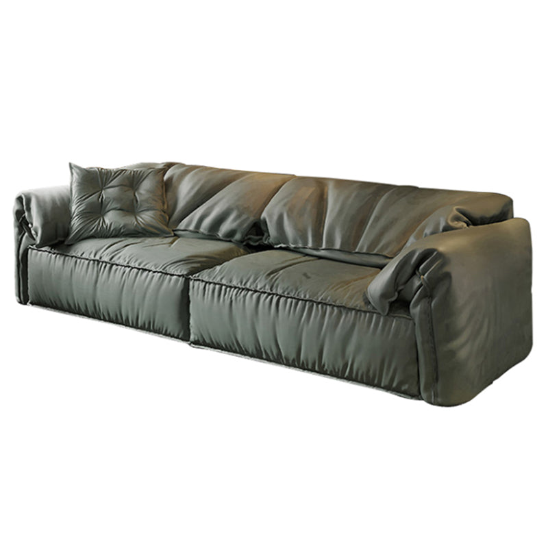 Modern Faux Leather Living Room Pillow Top Arm Sewn Pillow Back Seating Clearhalo 'furn' 'furn_sofas' 'Furniture' 'Living Room Furniture' 'Sofa' 'sofas' 6376875