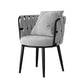 Cushion Back Lounge Chair Basic Four Leg Vanity Chair for Living Room Flannel Gray 1 Piece Clearhalo 'Accent Chairs' 'accent_chairs' 'Chairs & Seating' 'furn' 'furn_accent_chairs' 'Furniture' 'Living Room Furniture' 6376898