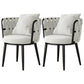 Cushion Back Lounge Chair Basic Four Leg Vanity Chair for Living Room Flannel White 2 Piece Set Clearhalo 'Accent Chairs' 'accent_chairs' 'Chairs & Seating' 'furn' 'furn_accent_chairs' 'Furniture' 'Living Room Furniture' 6376904