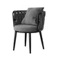 Cushion Back Lounge Chair Basic Four Leg Vanity Chair for Living Room Flannel Dark Gray 1 Piece Clearhalo 'Accent Chairs' 'accent_chairs' 'Chairs & Seating' 'furn' 'furn_accent_chairs' 'Furniture' 'Living Room Furniture' 6376916