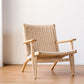 Solid Wood Frame Lounge Chair Arms Included Woven Back Chair Natural Wicker Rattan 1 Piece Clearhalo 'Accent Chairs' 'accent_chairs' 'Chairs & Seating' 'furn' 'furn_accent_chairs' 'Furniture' 'Living Room Furniture' 6376934