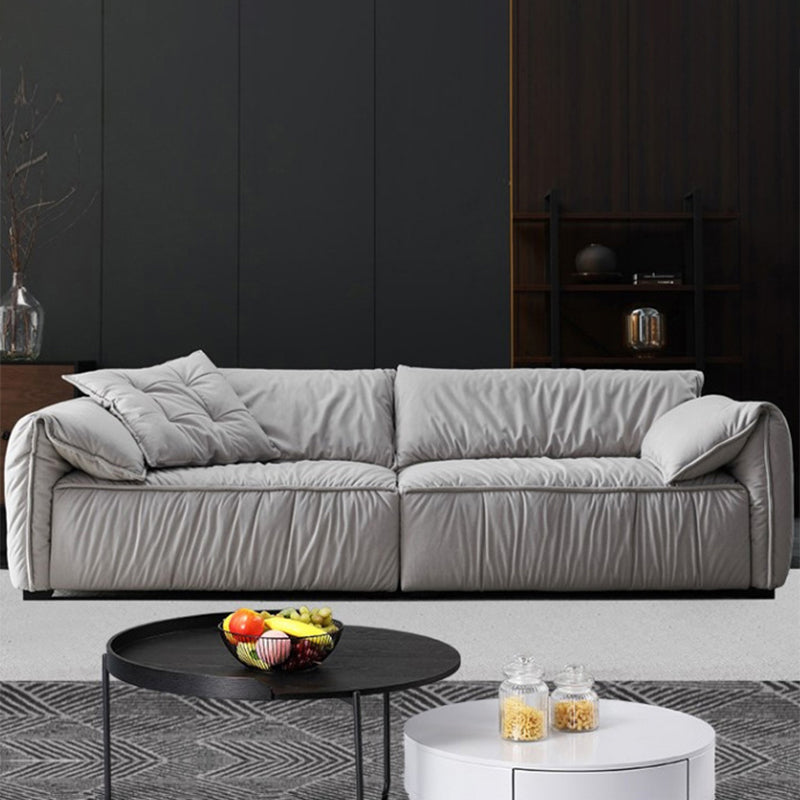 Zeitgenössisches Wohnzimmer Kunstleder Kissen Top Arm Kissen Sofa
