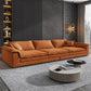 Modern Living Room Flared Arm Sofa with 3 Pillows Standard Seating