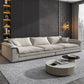Modern Living Room Flared Arm Sofa with 3 Pillows Standard Seating