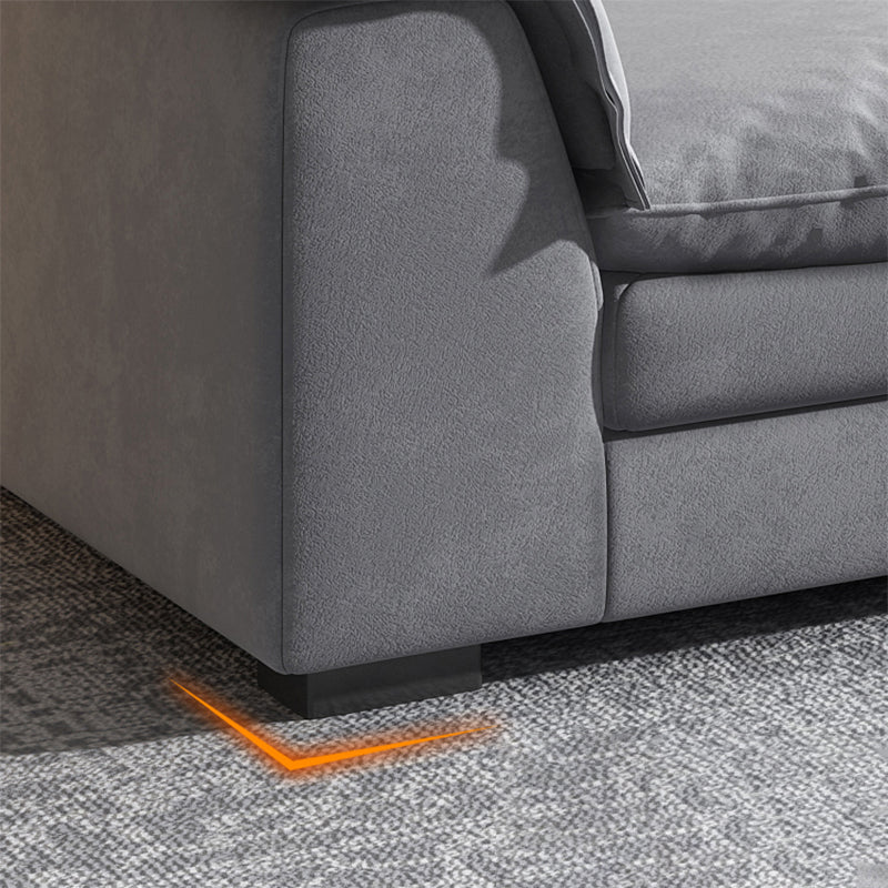 Sofá de brazo acampanado de sala moderno con 3 almohadas asientos estándar