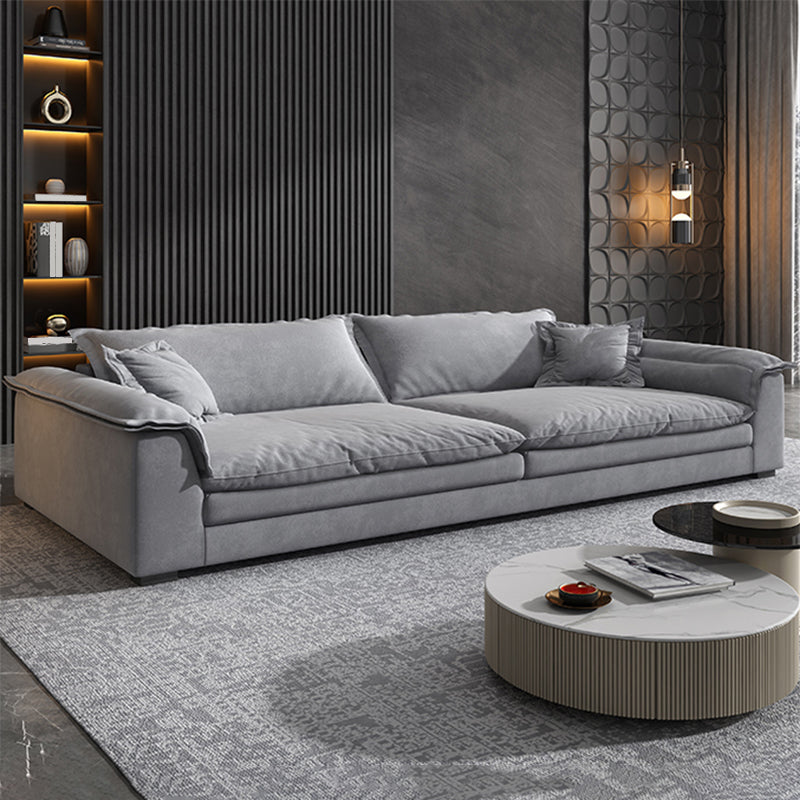 Modern Living Room Flared Arm Sofa with 3 Pillows Standard Seating