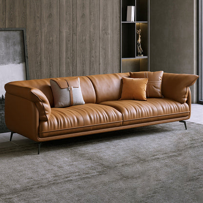 Coussins de salon en cuir authentique moderne