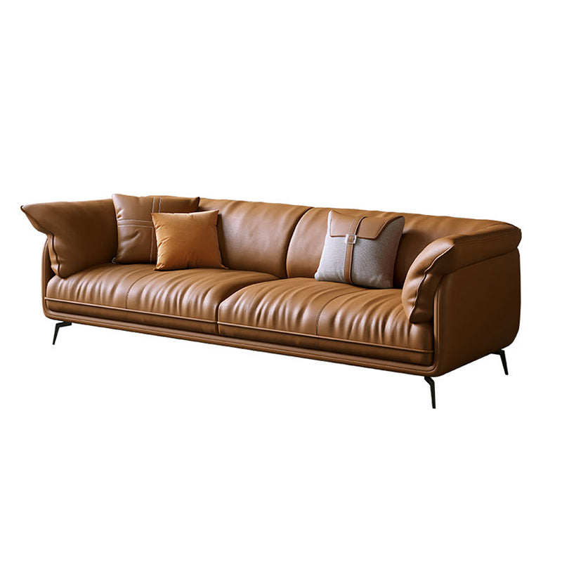 Coussins de salon en cuir authentique moderne