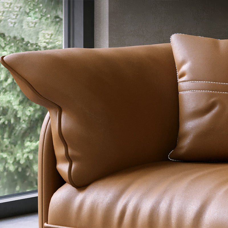 Coussins de salon en cuir authentique moderne