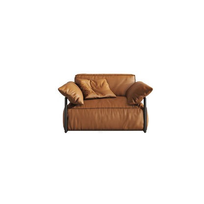 Zeitgenössisches echtes Leder Wohnzimmer Kissen Top Arm Kissen Sofa