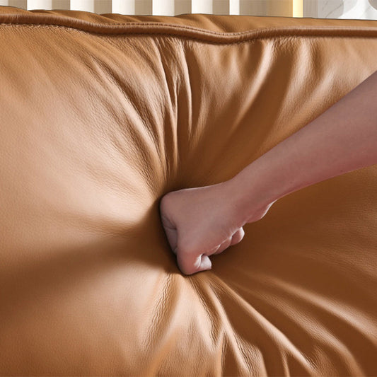 Zeitgenössisches echtes Leder Wohnzimmer Kissen Top Arm Kissen Sofa