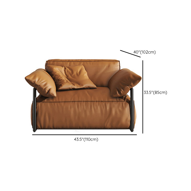 Zeitgenössisches echtes Leder Wohnzimmer Kissen Top Arm Kissen Sofa