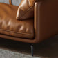 Asiento de cojines de almohada de almohada de la sala de estar de cuero genuino contemporánea asientos