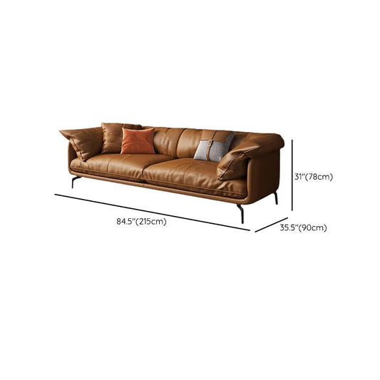 Zeitgenössische echte Leder Wohnzimmer Kissen Top Arm Kissen Sitzgelegenheiten