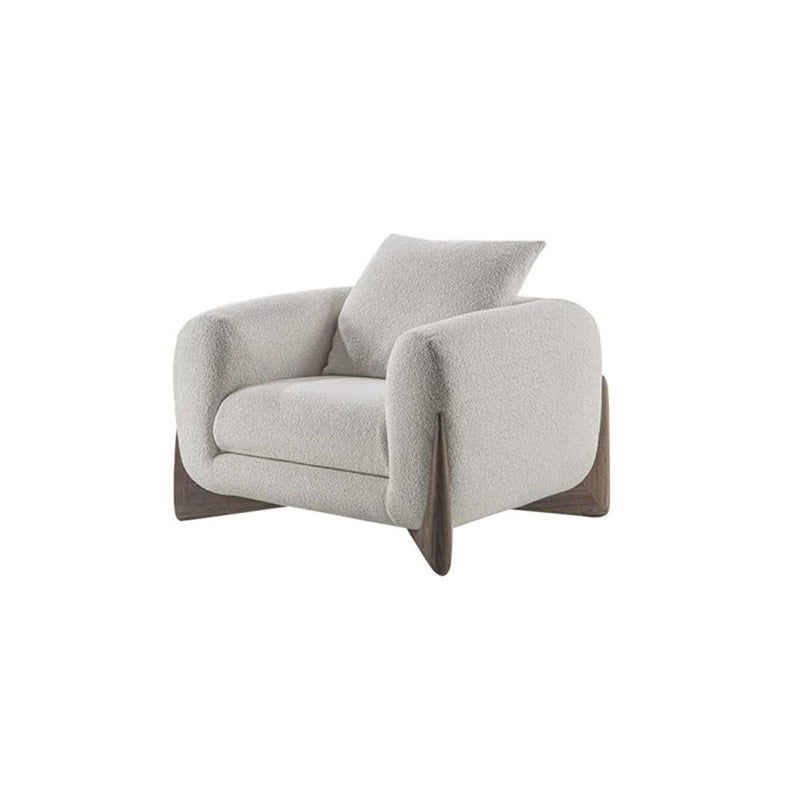 Contemporary Sofa Stationary Fabric Living Room Tuxedo Arm Seating 43"L x 38"W x 27"H Walnut Sponge Clearhalo 'furn' 'furn_sofas' 'Furniture' 'Living Room Furniture' 'Sofa' 'sofas' 6377127