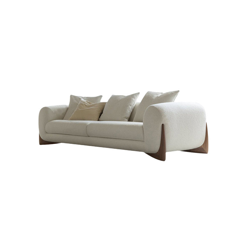 Contemporary Sofa Stationary Fabric Living Room Tuxedo Arm Seating 71"L x 38"W x 27"H Walnut Sponge Clearhalo 'furn' 'furn_sofas' 'Furniture' 'Living Room Furniture' 'Sofa' 'sofas' 6377132