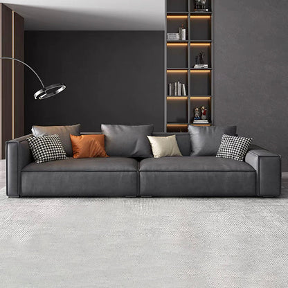 Cuscini a braccio quadrato a 4 posti in finta pelle contemporanea