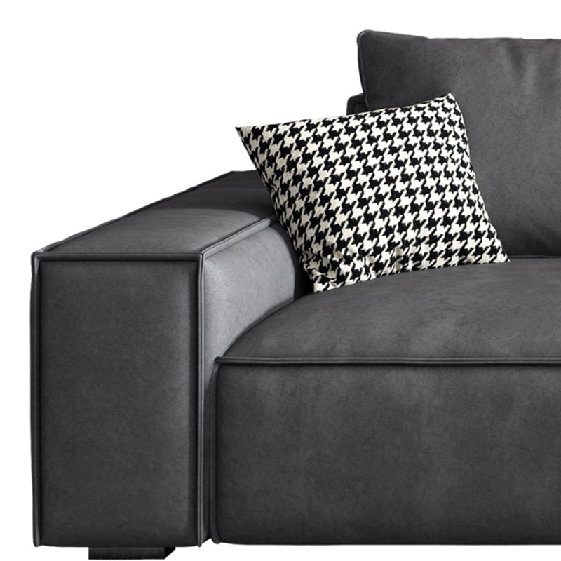 Cuscini a braccio quadrato a 4 posti in finta pelle contemporanea