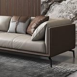 Salon stationnaire contemporain authentique coussin de haut en cuir coussins