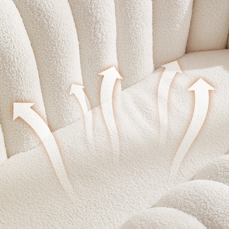 Beige Wool Stationary Sofa 27.55" High Sloped Arm Sofa for Living Room Clearhalo 'furn' 'furn_sofas' 'Furniture' 'Living Room Furniture' 'Sofa' 'sofas' 6377230