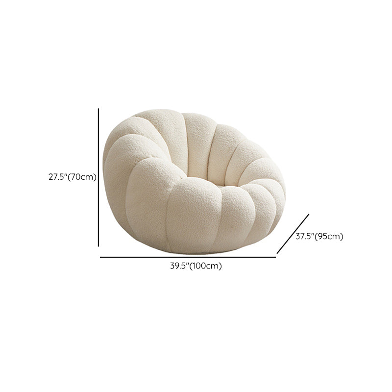 Beige Wool Stationary Sofa 27.55" High Sloped Arm Sofa for Living Room Clearhalo 'furn' 'furn_sofas' 'Furniture' 'Living Room Furniture' 'Sofa' 'sofas' 6377237