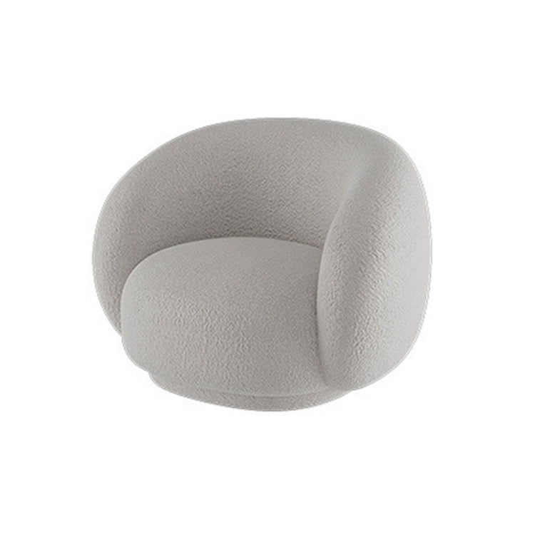 リビングルームのための現代の白いウール湾曲したソファの傾斜腕ソファ