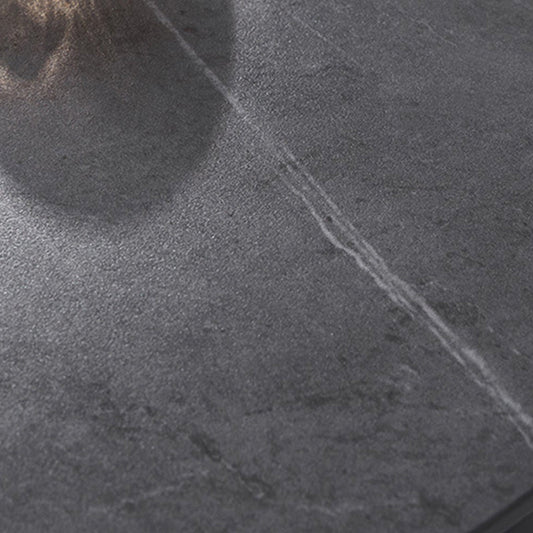 コンテンポラリーメタリックCエンドテーブルストーンストーンラウンドスレートトップサイドエンドテーブル