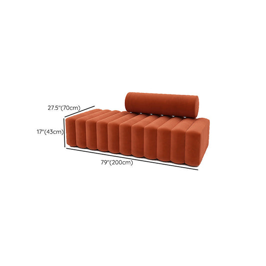 16.92 "H Velvet Armless Sofa Statement Modernes Sofa für Wohnzimmer