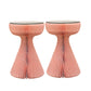 21.25" Tall Kraft Paper Pedestal End Table Round Glass Top Side Table Pink White 2 Clearhalo 'Coffee & Accent Tables' 'End & Side Tables' 'end_side_tables' 'furn' 'furn_end_side_tables' 'Furniture' 'Living Room Furniture' 6377390